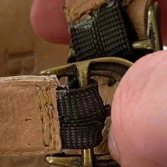 Born womens sandals size 8 green tan leather platform wedges - Picture 12 of 15